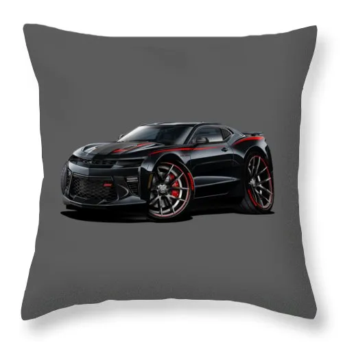 2017 Camaro Ss Car Art - Throw Pillow