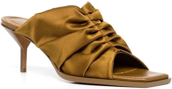 3.1 Phillip Lim Georgia 60mm ruched mules Green