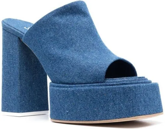 3juin 140mm platform mules Blue