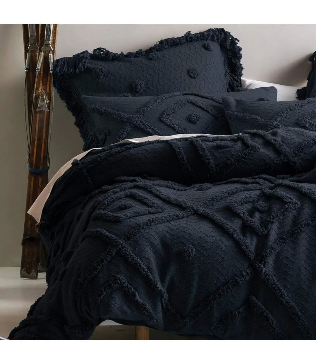 Adalyn aztec duvet cover set indigo blue Linen House