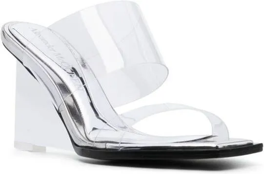 Alexander McQueen Shard transparent mules Neutrals