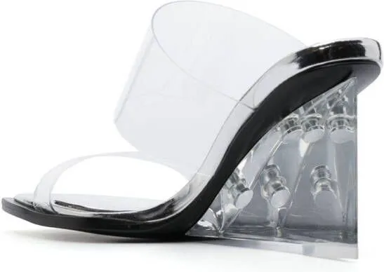 Alexander McQueen Shard transparent mules Neutrals