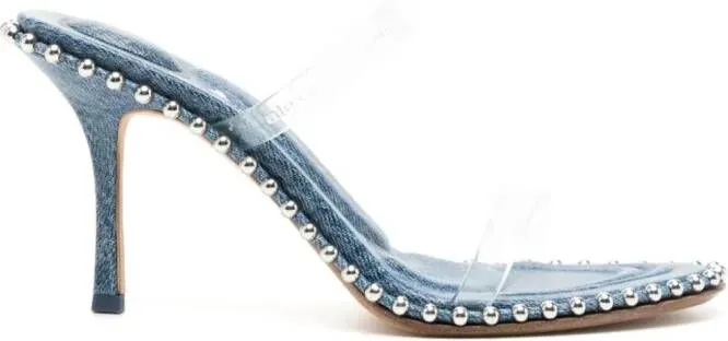 Alexander Wang Nova 100mm denim mules Blue