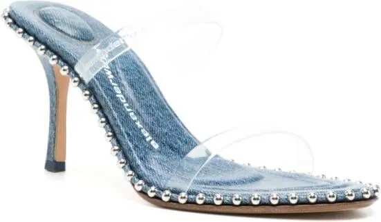 Alexander Wang Nova 100mm denim mules Blue