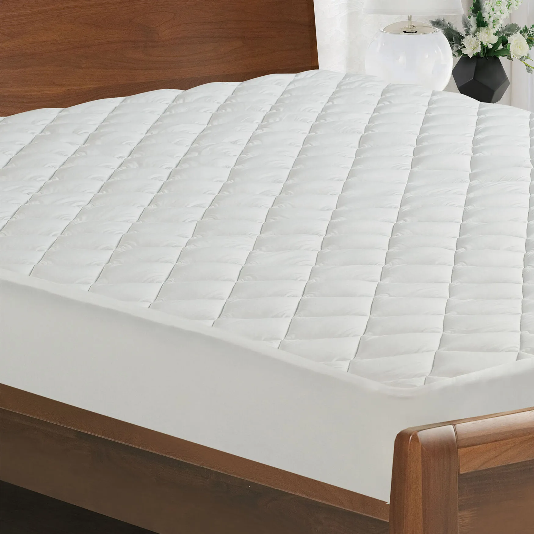 All-In-One Performance Stretch Moisture Wicking Fitted Mattress Pad, Twin