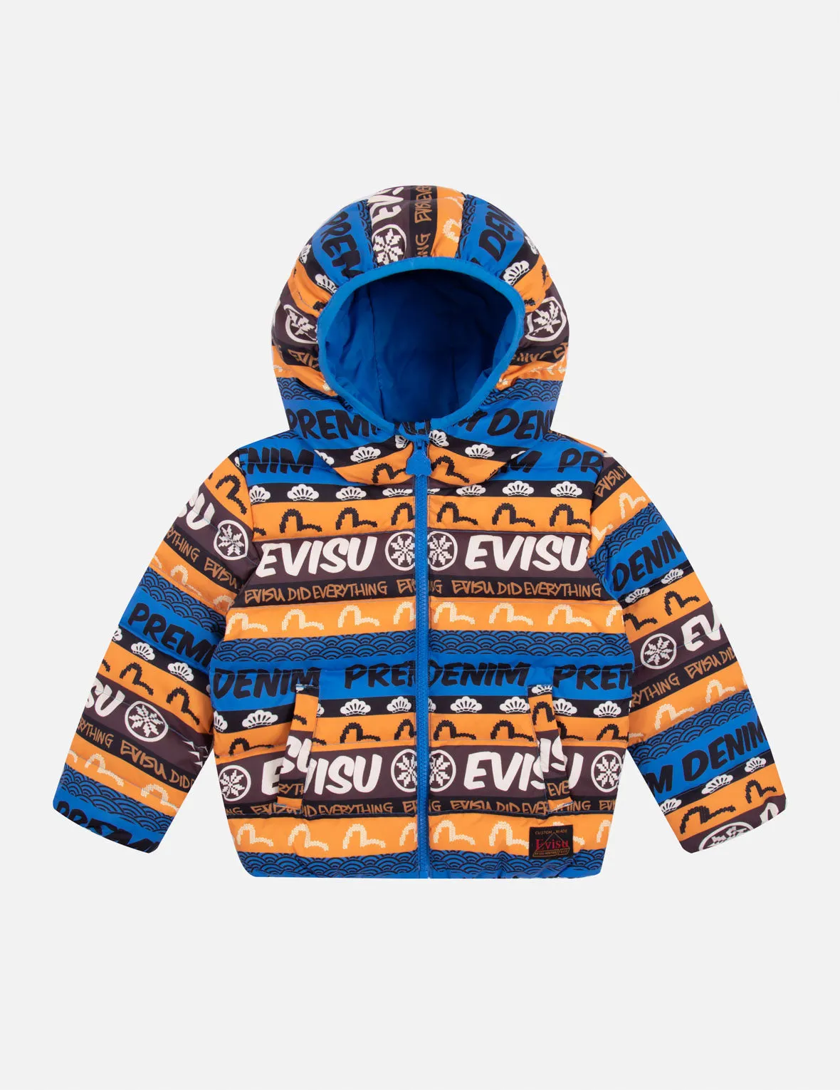 Allover Fair Isle-pattern Logo Print Regular Fit Down Jacket