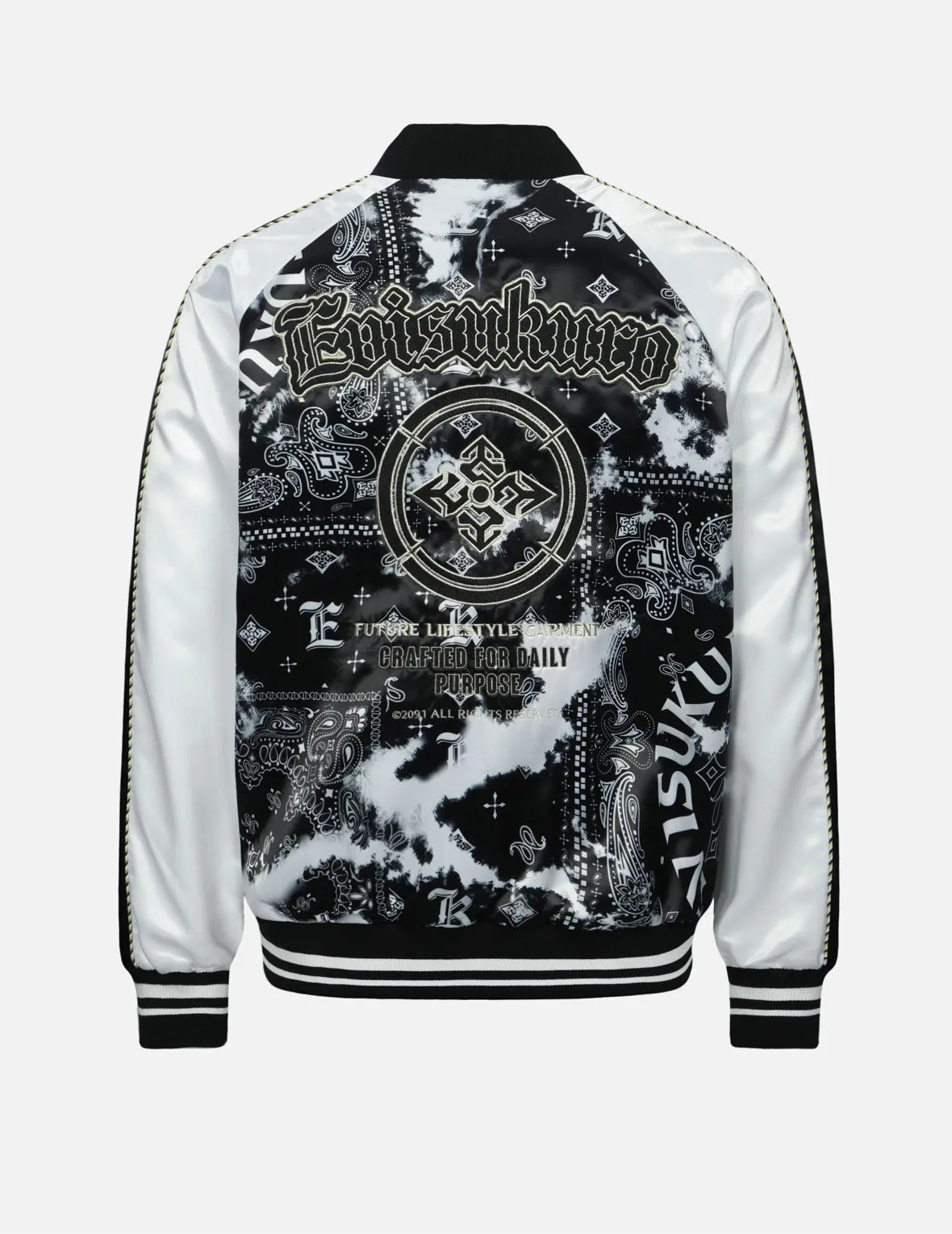 Allover Paisley Print Padded Regular Fit Souvenir Jacket