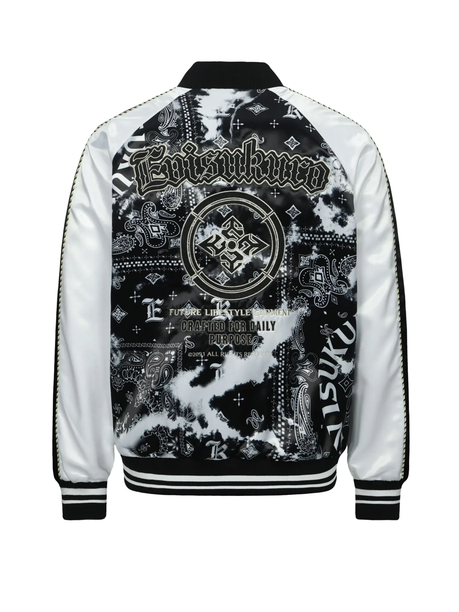 Allover Paisley Print Padded Regular Fit Souvenir Jacket