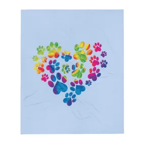 Anniversary Paw Print Love Blanket