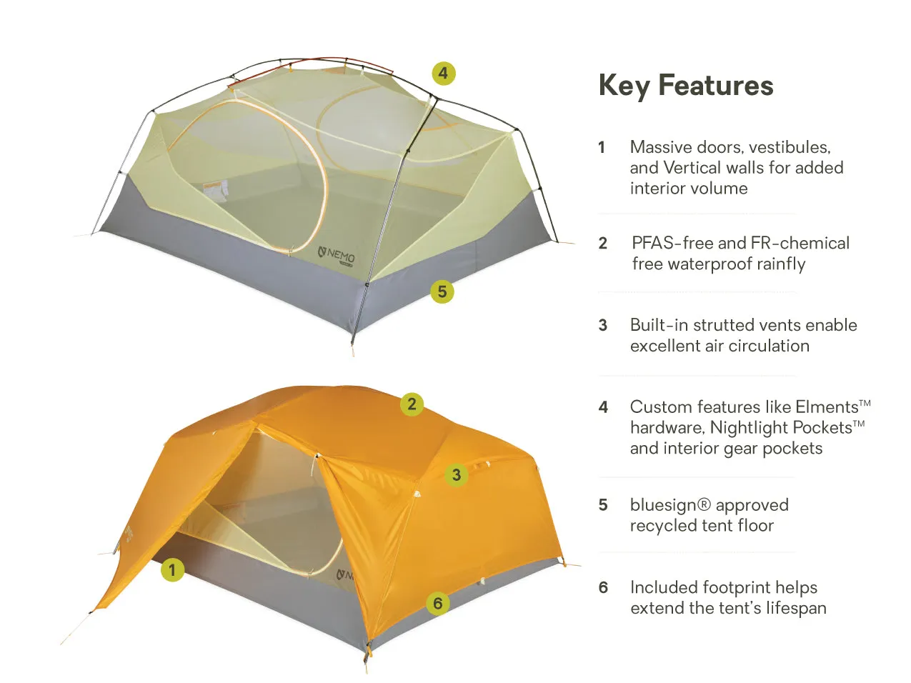 Aurora3-Person Backpacking Tent & Footprint