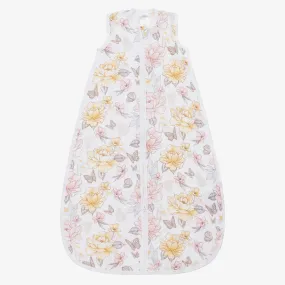 Baby Girls White Cotton Sleeping Bag