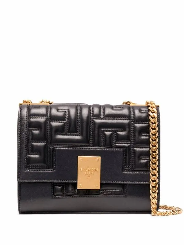 Balmain embossed-monogram crossbody bag