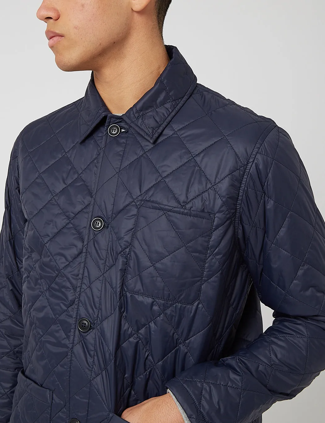 Barbour Soval Quilt Jacket - Navy Blue