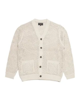 Beams+ Cardigan Argyle Mesh