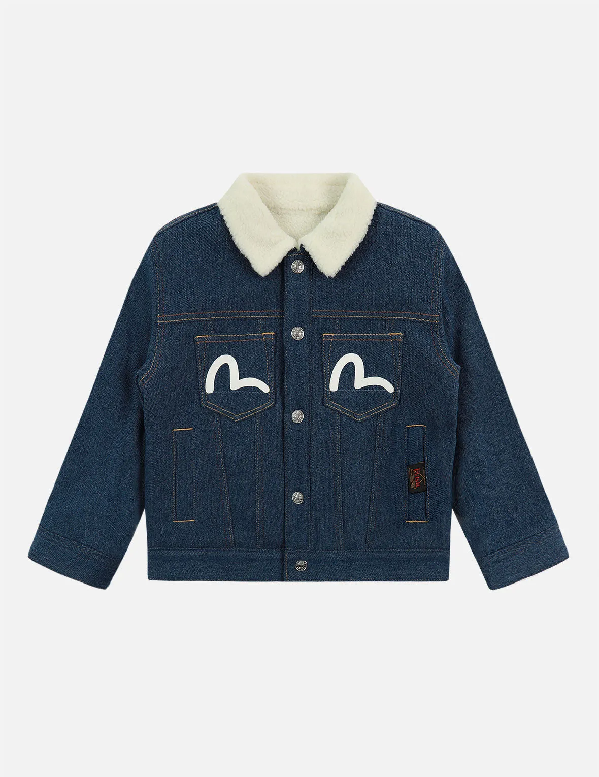 Bear Print Reversible Denim Jacket