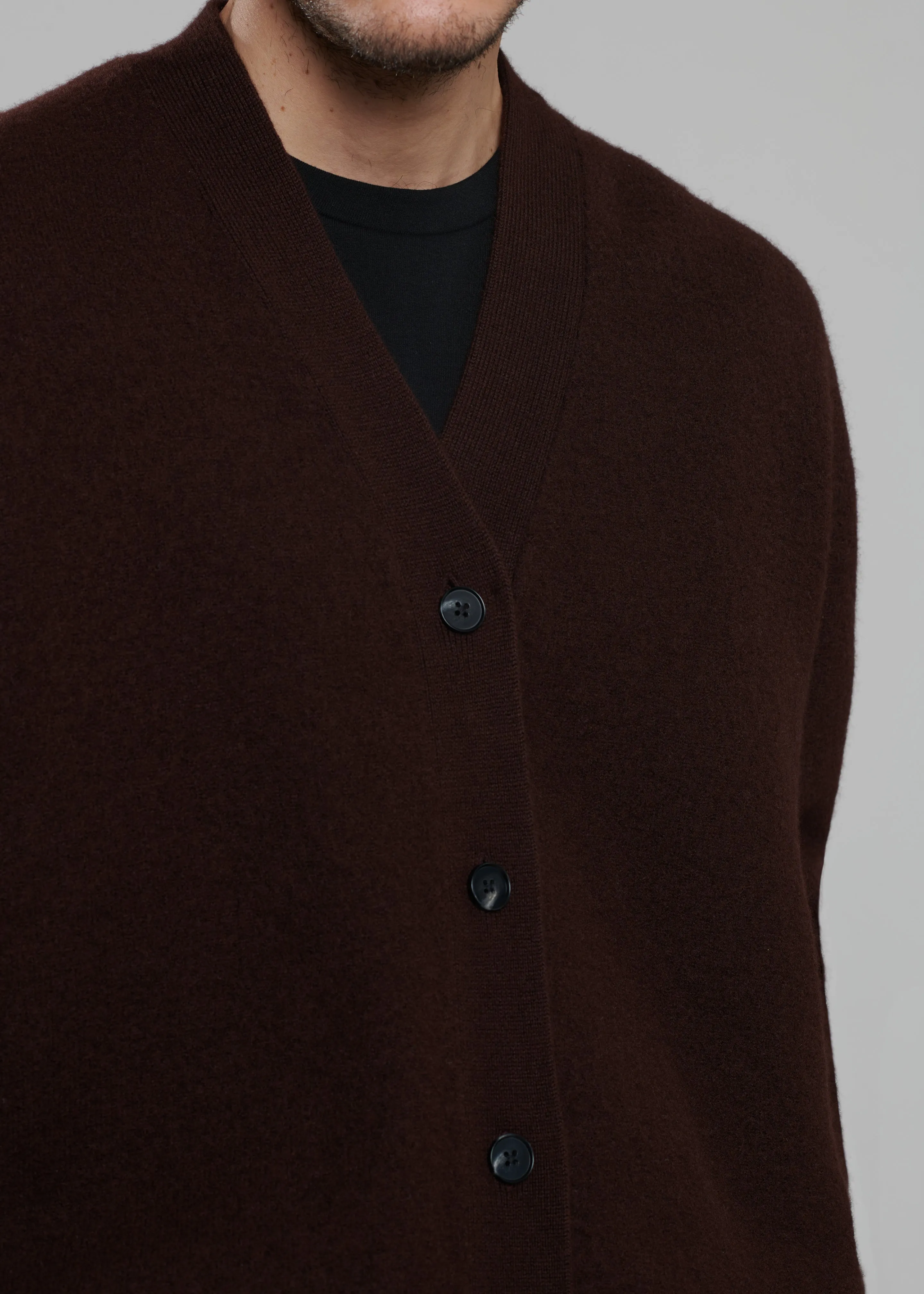 Beck Wool Cardigan - Chocolate Plum