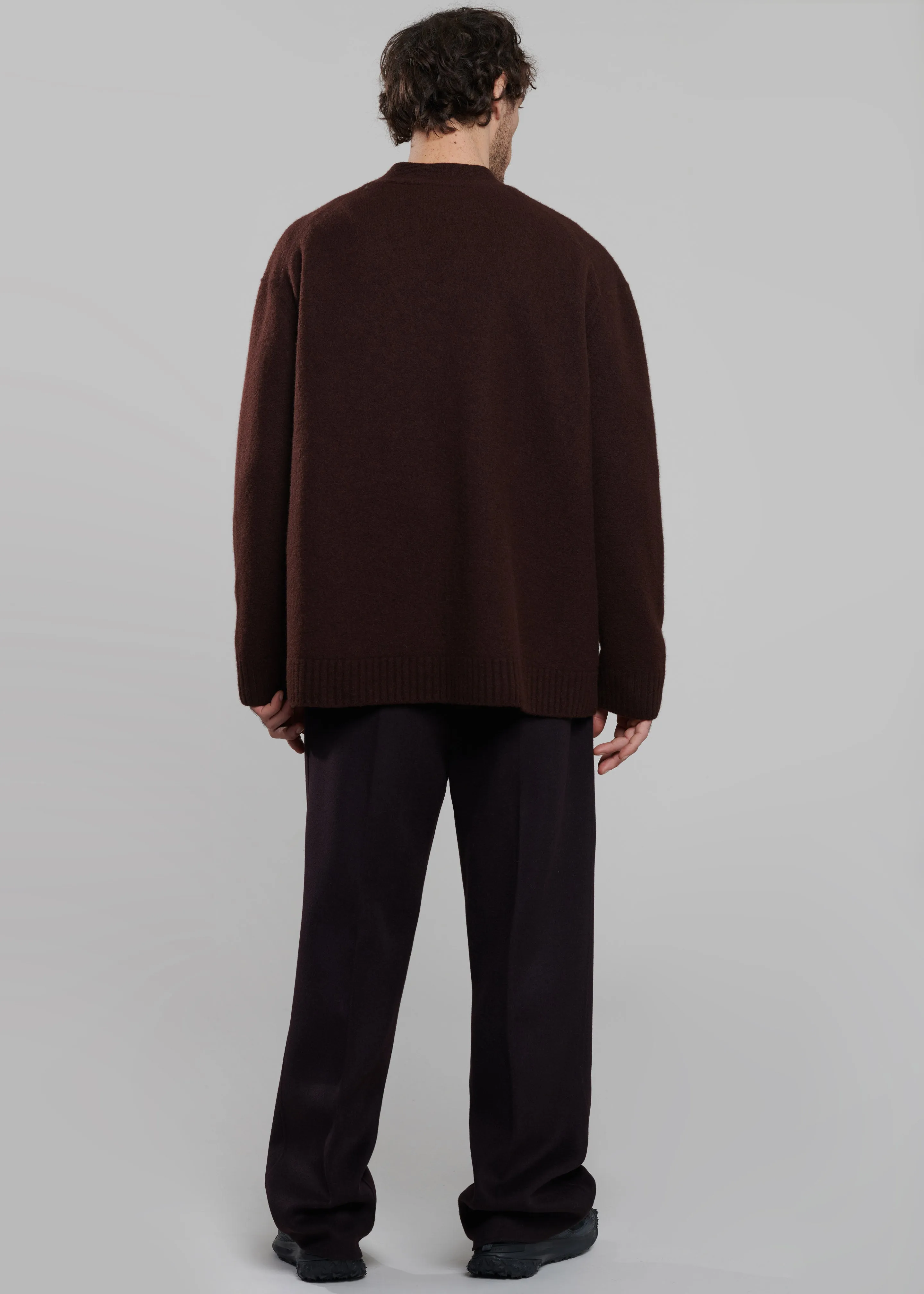 Beck Wool Cardigan - Chocolate Plum