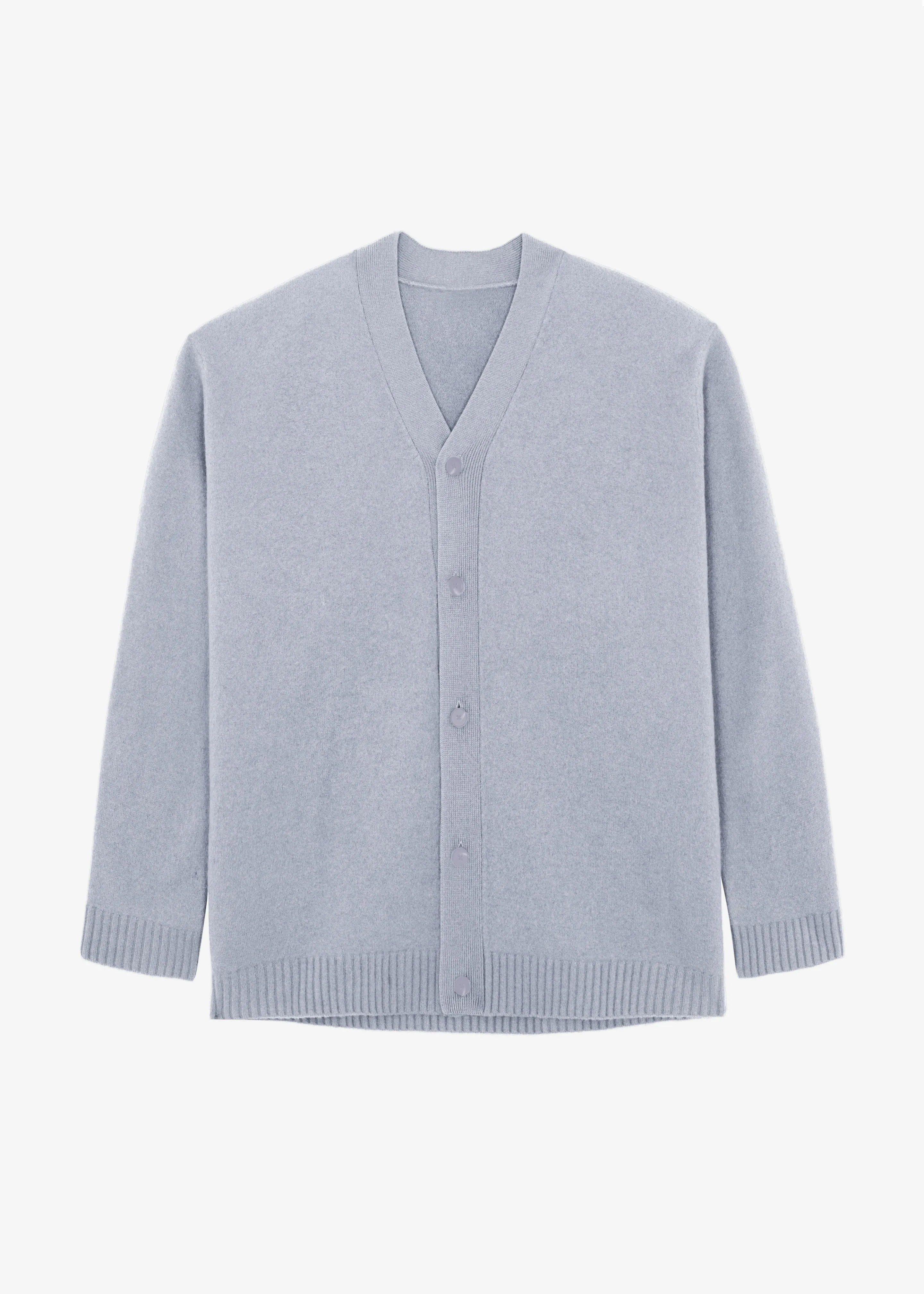 Beck Wool Cardigan - Light Grey