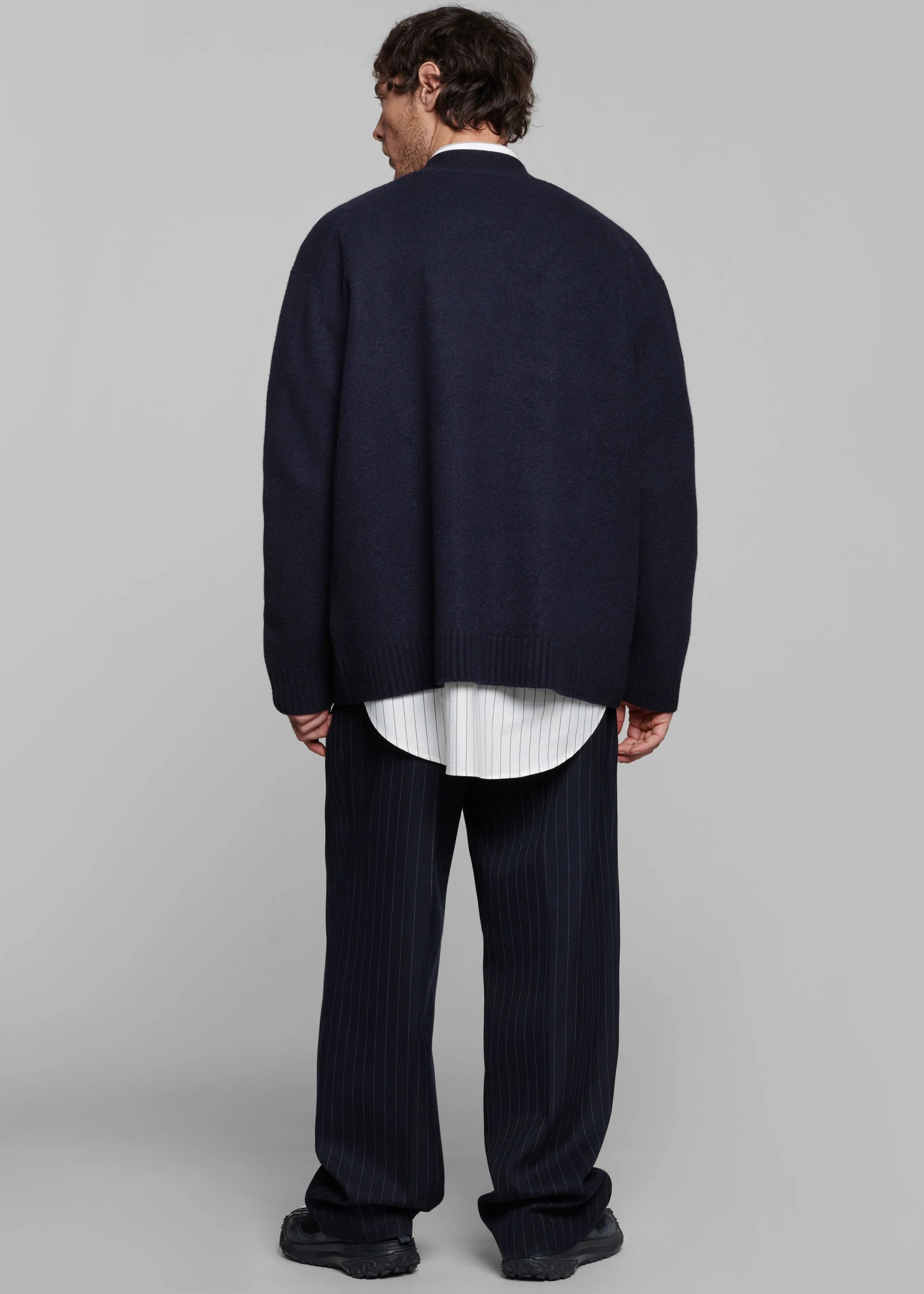 Beck Wool Cardigan - Navy