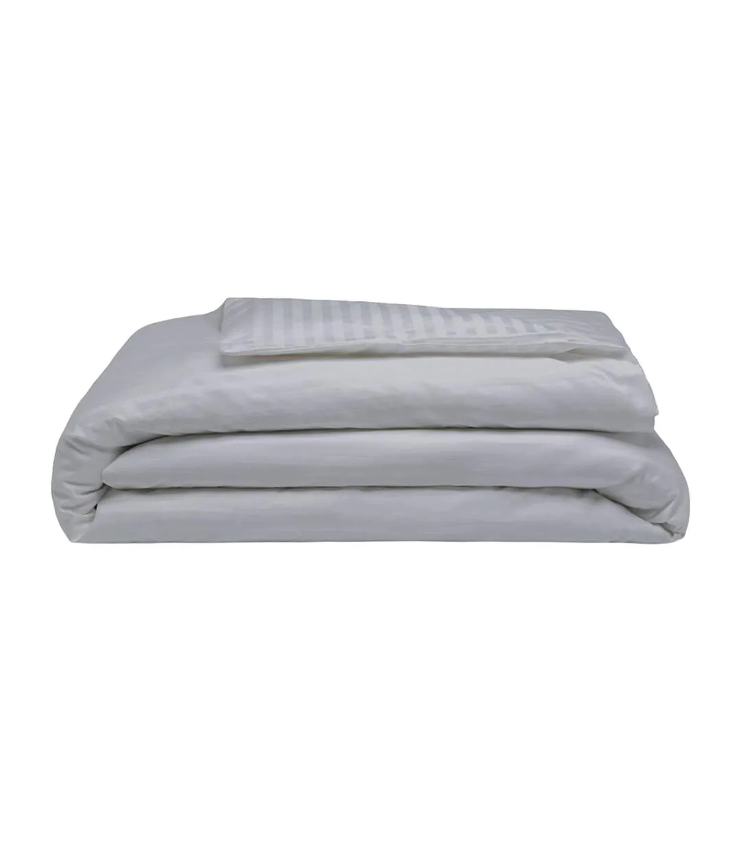 Belledorm 540 Thread Count Satin Stripe Duvet Cover Set (Platinum) - UTBM194