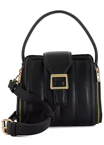 Black Dashers Quilted Mini Crossbody Bag by Dune London | Look Again