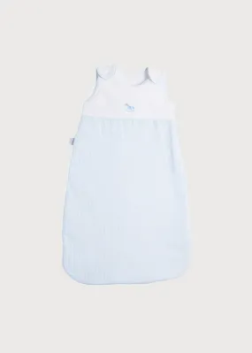 Blue Sleeping Bag with Rocking Horse Detail