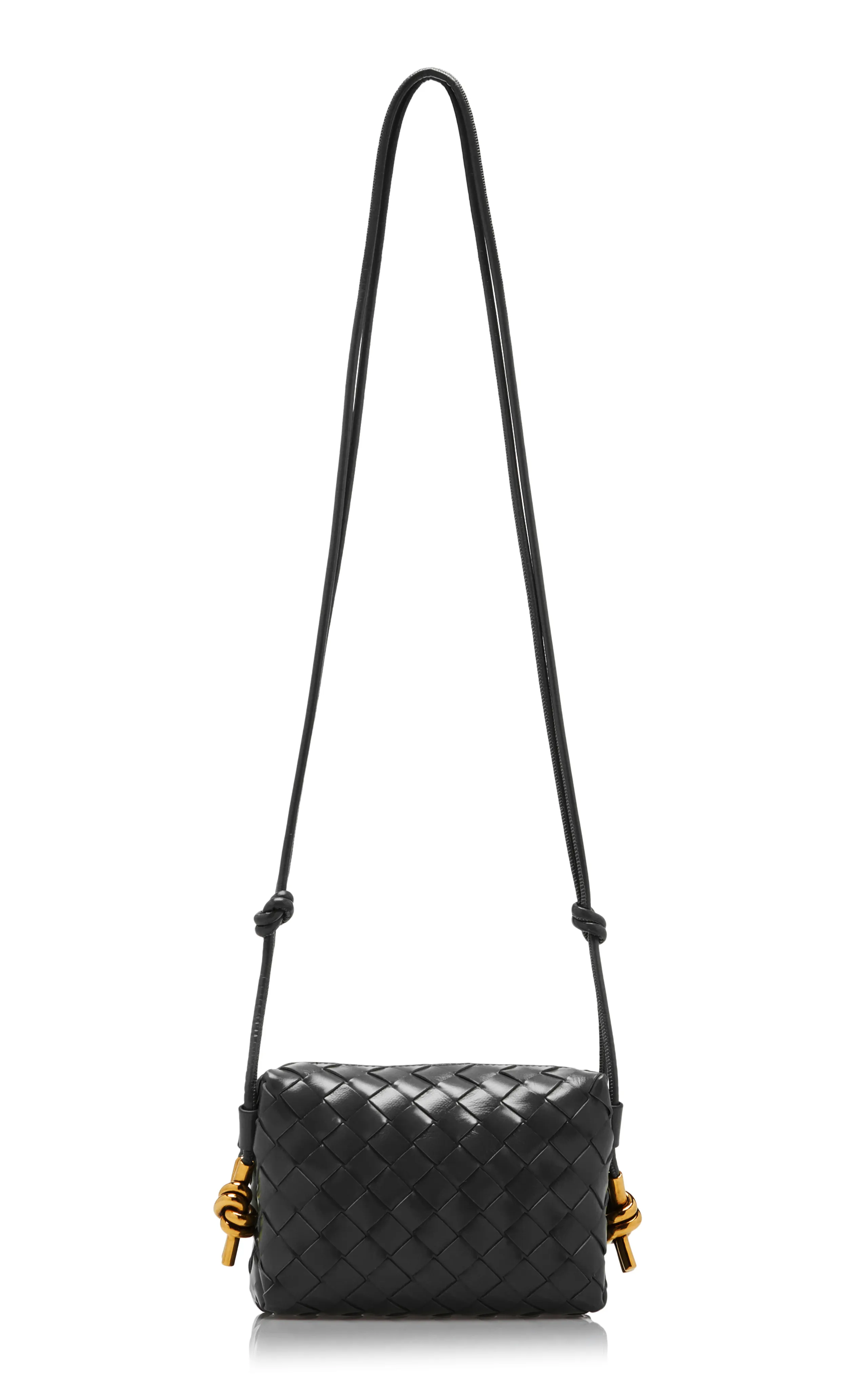 Bottega Veneta Mini Loop Metal Intrecciato Leather Crossbody Bag