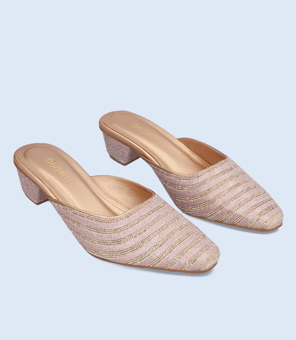 BW8766-CHAMPAGNE-Women Formal Mules