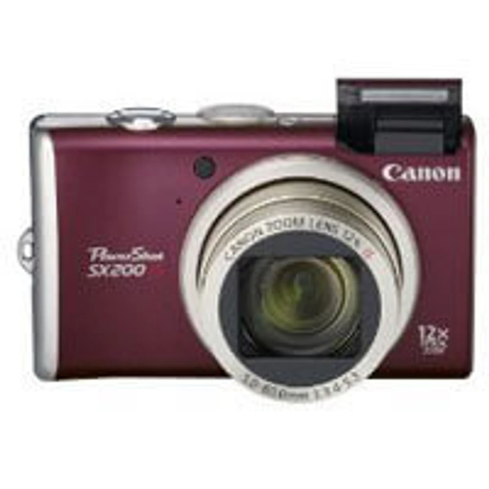 Canon SX200RE PowerShot 12.1 Megapixel Digital Camera (Red) - OPEN BOX PowerShot SX200 IS | Electronic Express