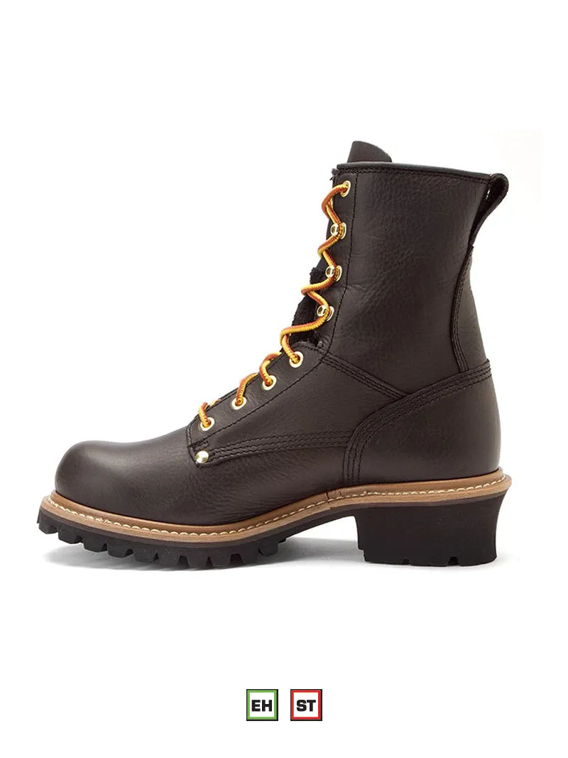 Carolina CA1825 Mens Steel Toe Laced-up Logger Work Boot Black