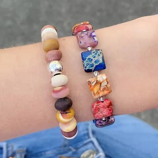 Carrie Elspeth Multicoloured Jasper Pillows Bracelet