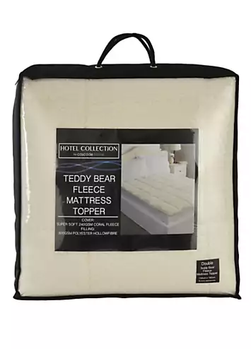 Cascade Home Hotel Teddy Bear Fleece Mattress Topper | Kaleidoscope