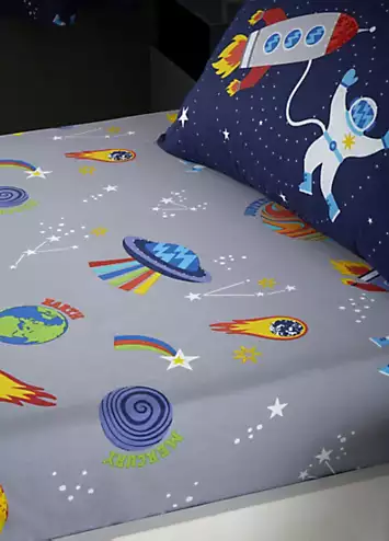 Catherine Lansfield Kids Lost In Space Fitted Sheet | Kaleidoscope