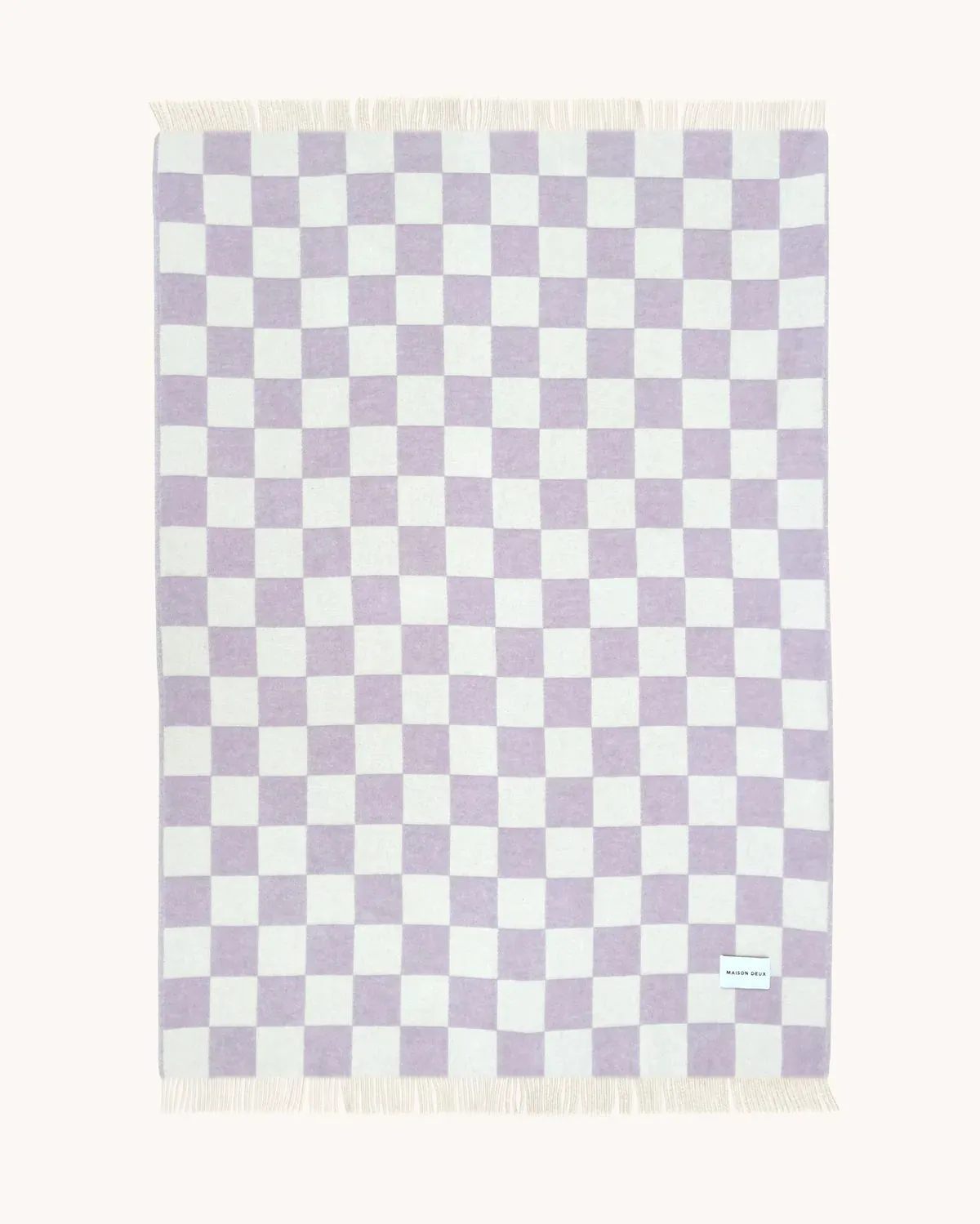 Checkerboard Blanket, lilac-white