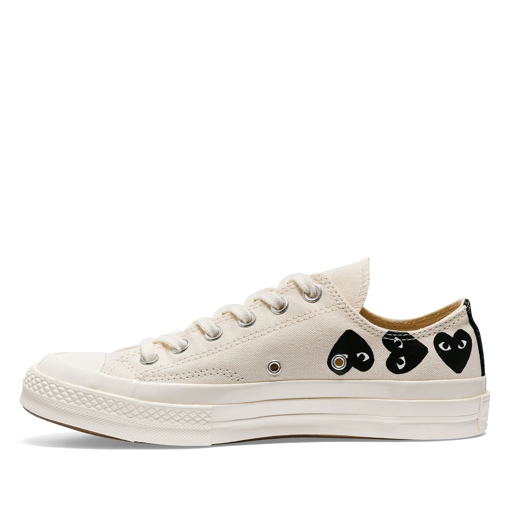 Comme des Garons PLAY Multi Black Heart Chuck Taylor All Star '70 Low Sneakers - Beige - AZ-K126-001-2