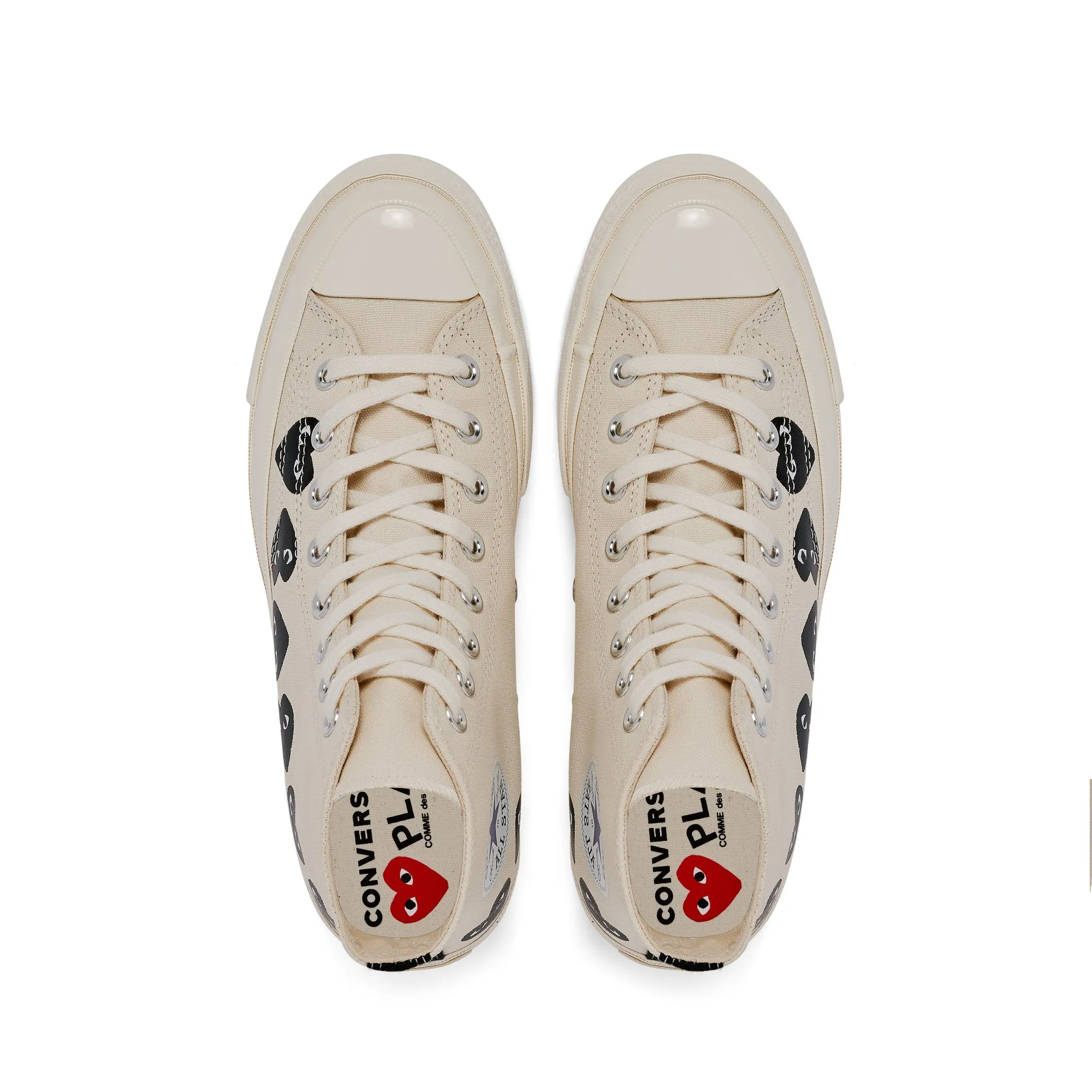 Comme des Garons PLAY Multi Black Heart Chuck Taylor All Star '70 Low Sneakers - Beige - AZ-K126-001-2