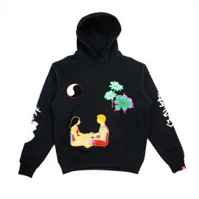 Connection Chenille Embroidered Hoodie (Black)