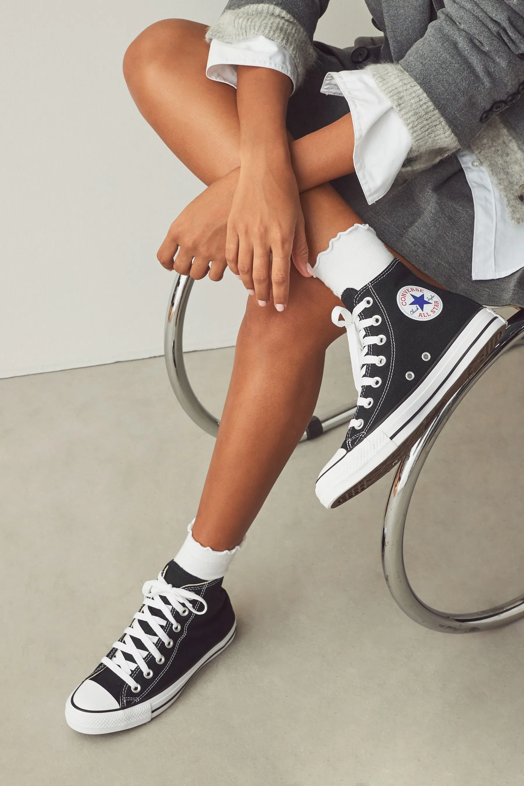 Converse Black/White Regular Fit Chuck Taylor All Star High Trainers