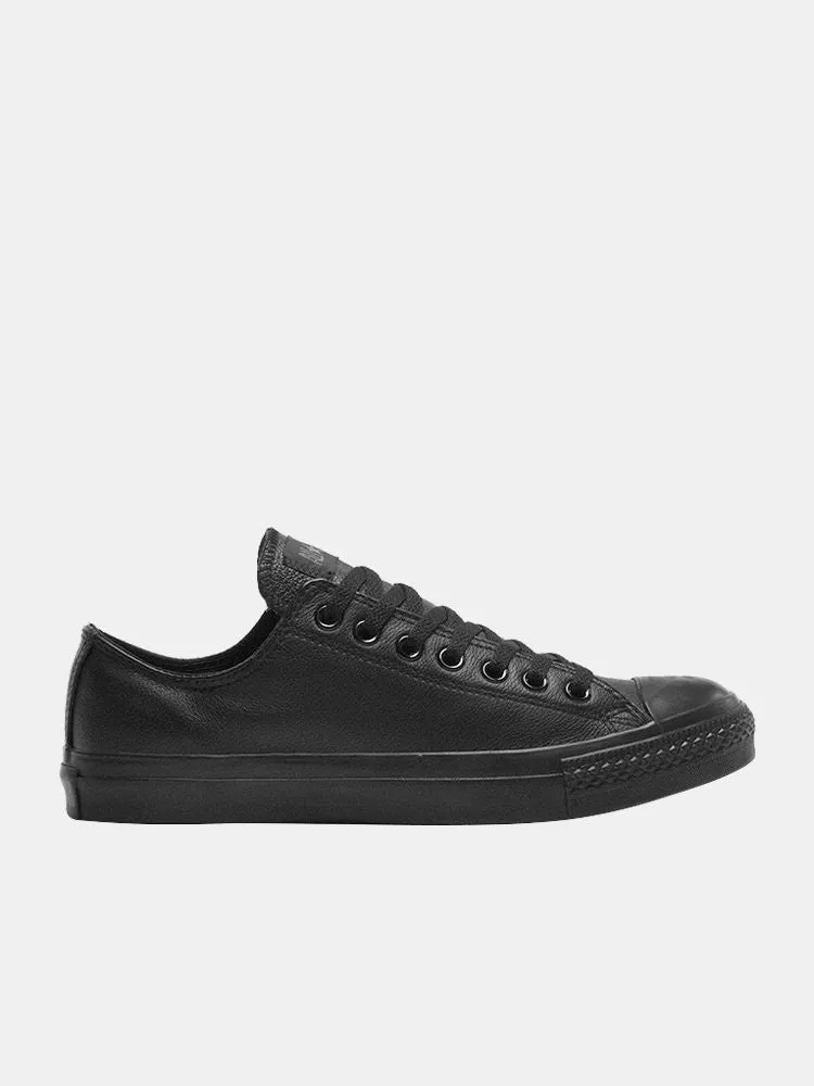 CONVERSE CHUCK TAYLOR ALL STAR LEATHER - LOW TOP BLACK/BLACK