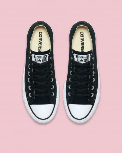 Converse WOMENS Chuck Taylor All Star Canvas Lift Low Top - Black/White/White