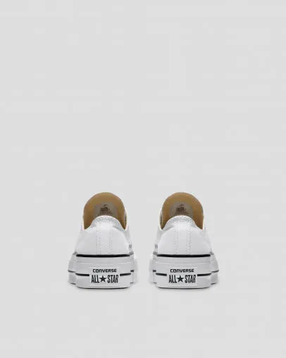 Converse WOMENS Chuck Taylor All Star Canvas Lift Low Top - White/Black/White