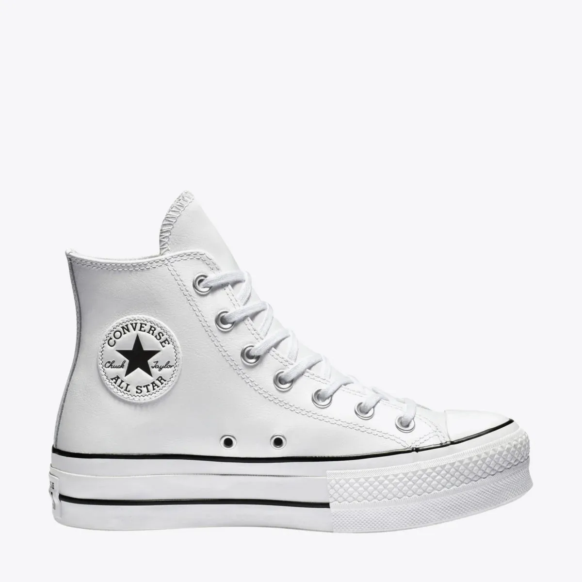 CONVERSE WOMENS CHUCK TAYLOR ALL STAR LIFT HI - WHITE/BLACK/WHITE