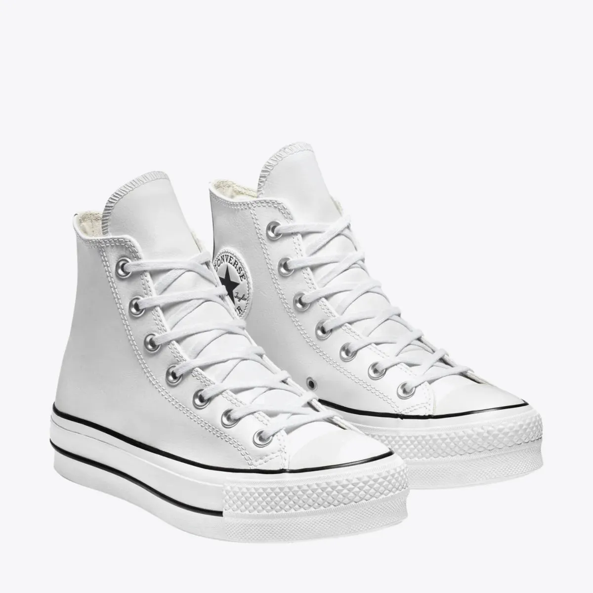 CONVERSE WOMENS CHUCK TAYLOR ALL STAR LIFT HI - WHITE/BLACK/WHITE