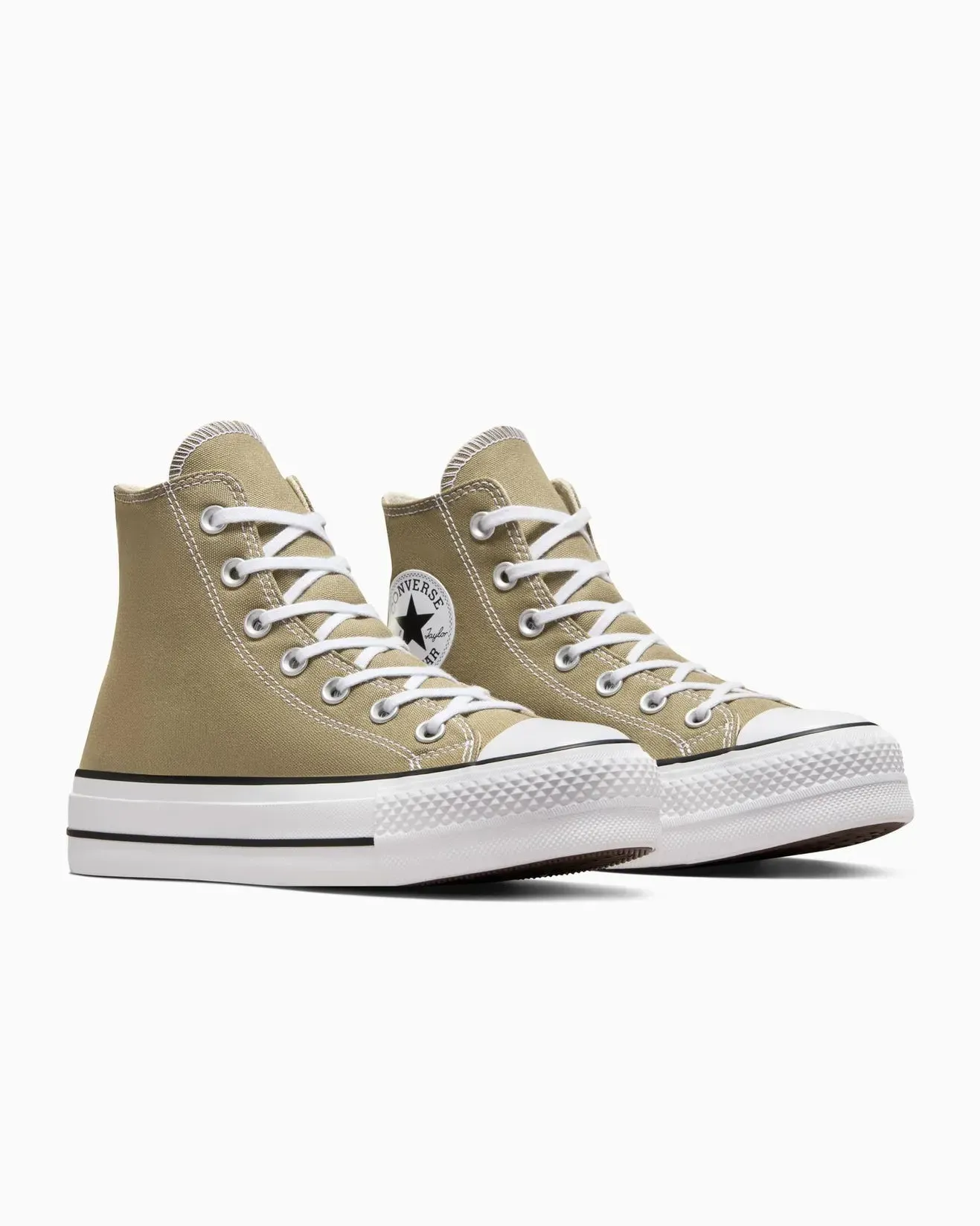 CONVERSE WOMENS CHUCK TAYLOR ALL STAR LIFT - MOSSY SLOTH/WHITE/BLACK