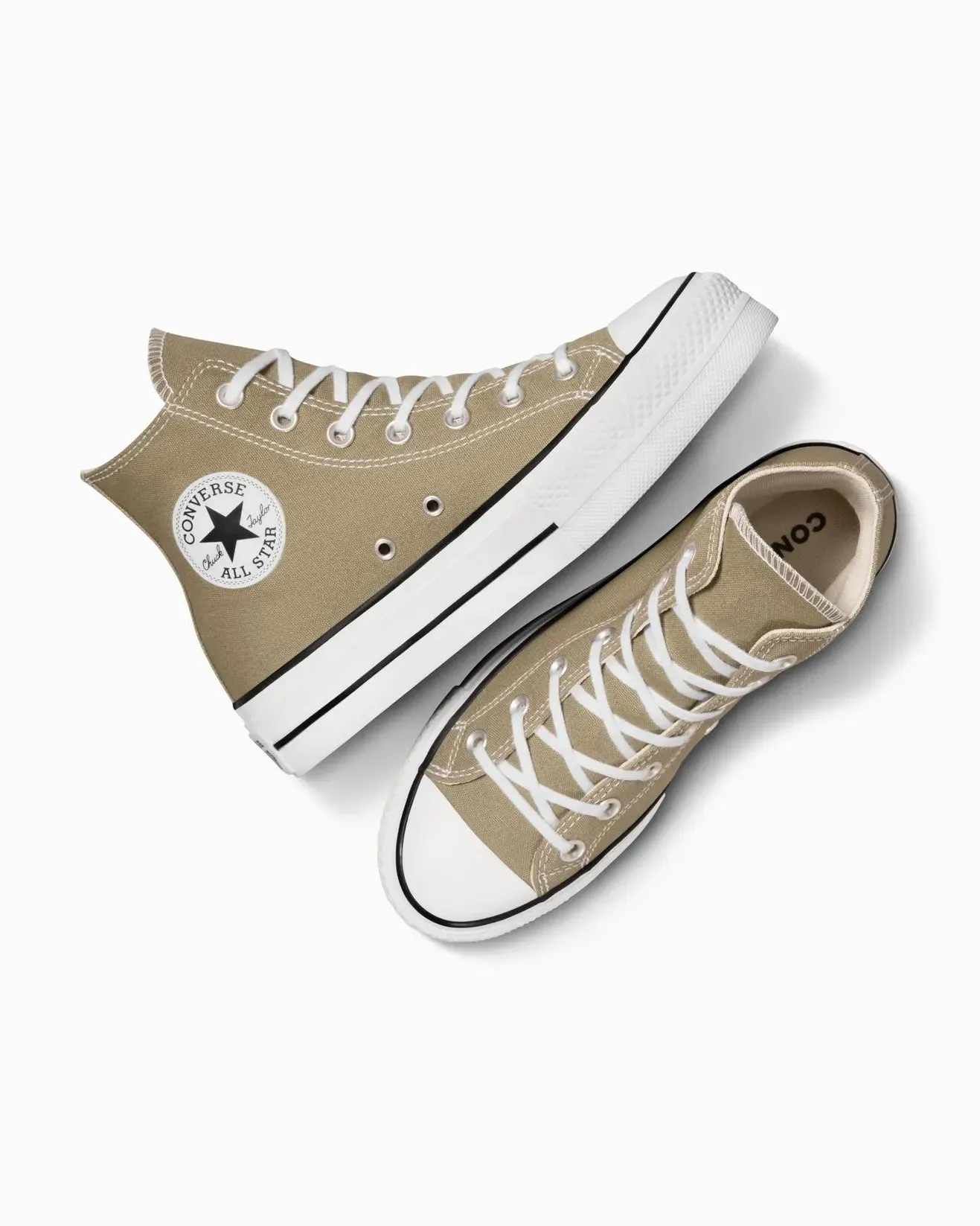 CONVERSE WOMENS CHUCK TAYLOR ALL STAR LIFT - MOSSY SLOTH/WHITE/BLACK