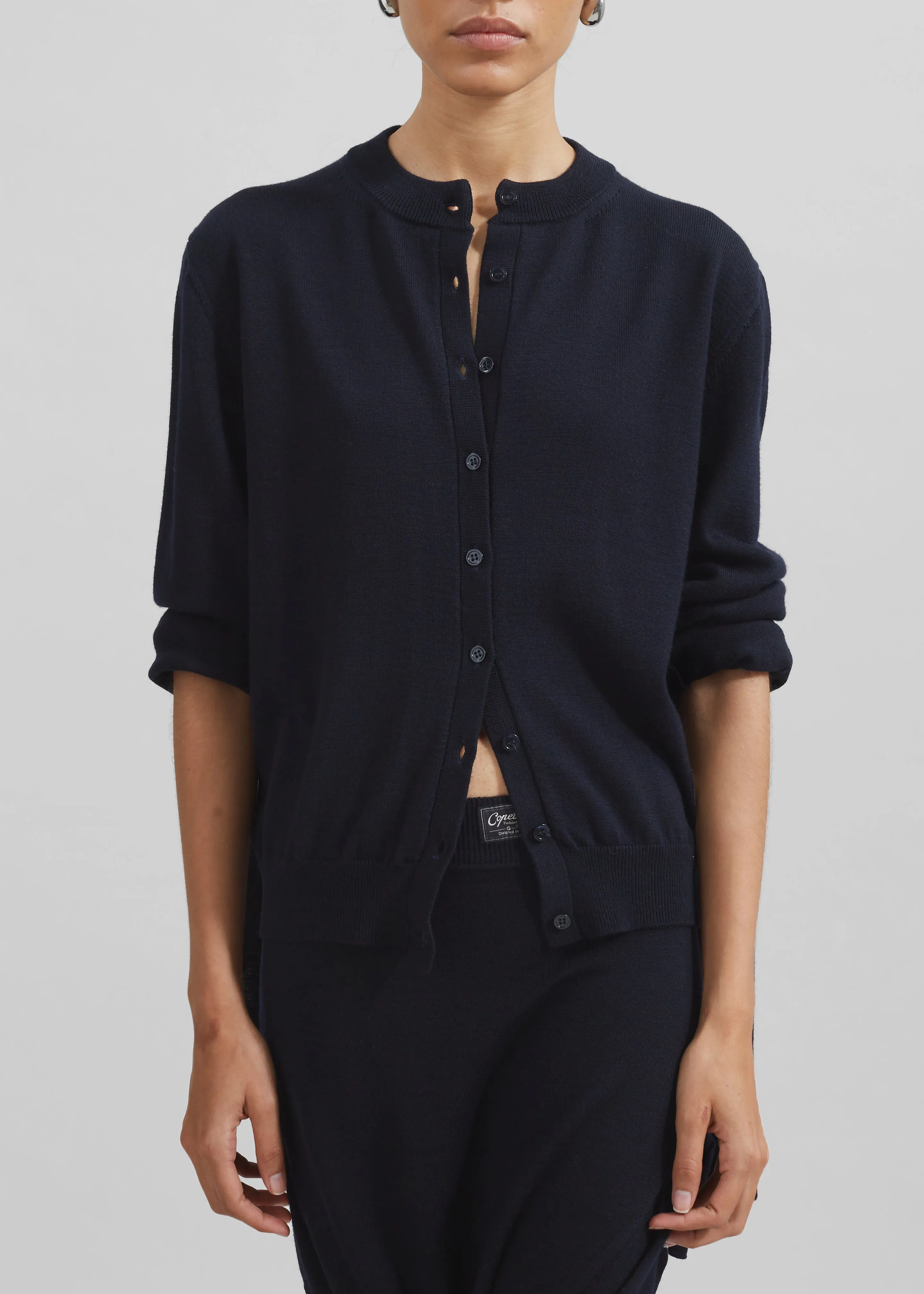 Coperni Knotted Sleeved Cardigan - Blue