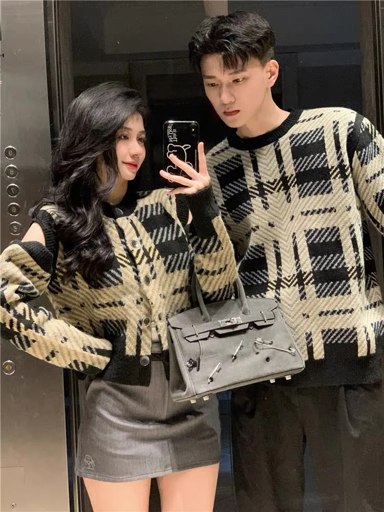 Couple wear autumn and winter 2023 new ins super hot sweater for men and women Korean version loose French sweater jacket trendy