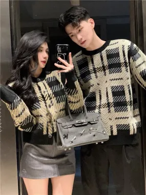 Couple wear autumn and winter 2023 new ins super hot sweater for men and women Korean version loose French sweater jacket trendy