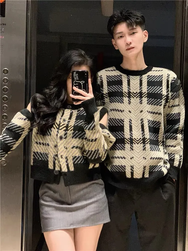 Couple wear autumn and winter 2023 new ins super hot sweater for men and women Korean version loose French sweater jacket trendy