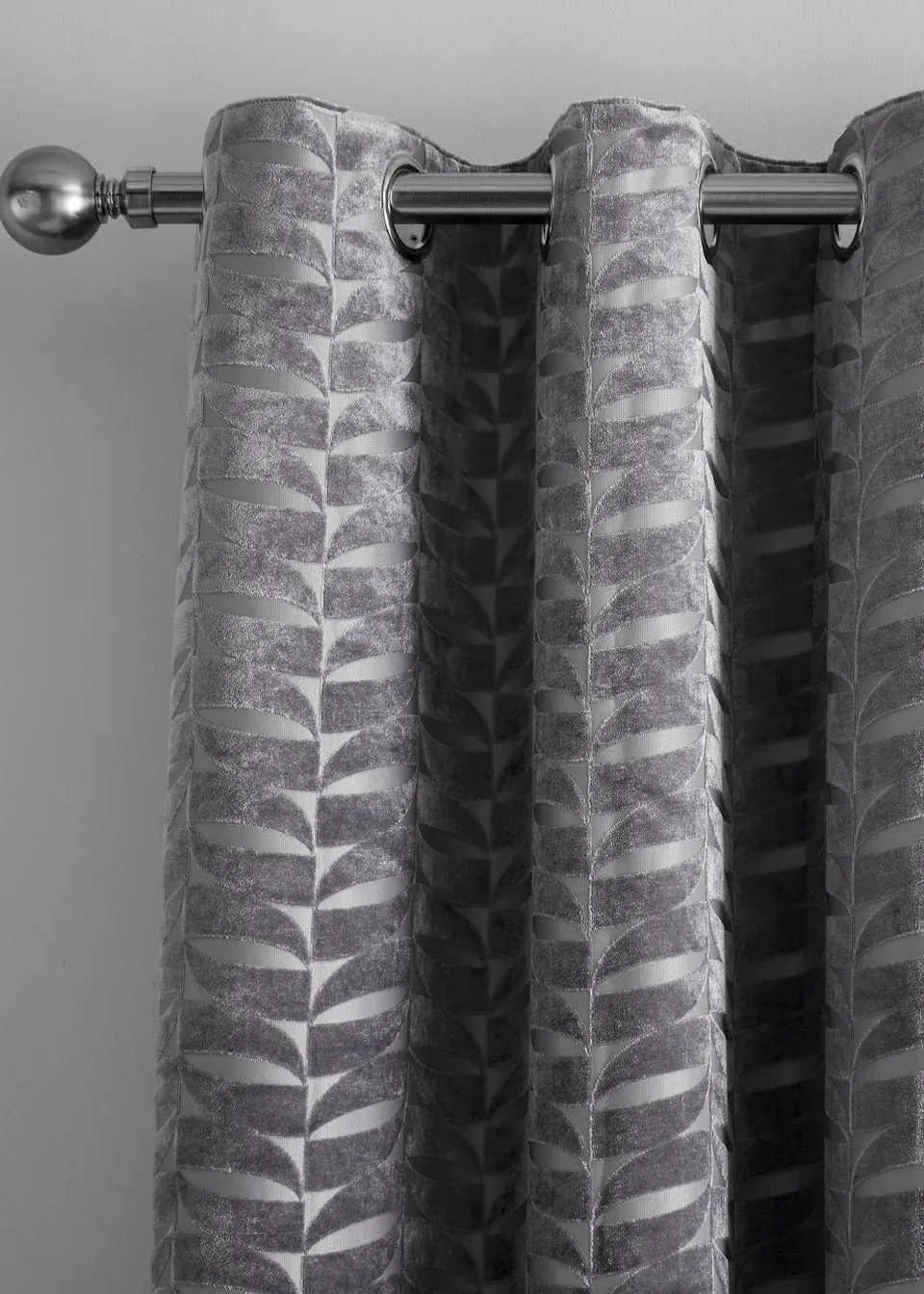 Curtina Kendal Grey Eyelet Curtains